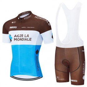 Tenue Maillot + Cuissard à Bretelles 2020 AG2R La Mondiale N001